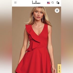 nwt lulu’s secret admirer red dress